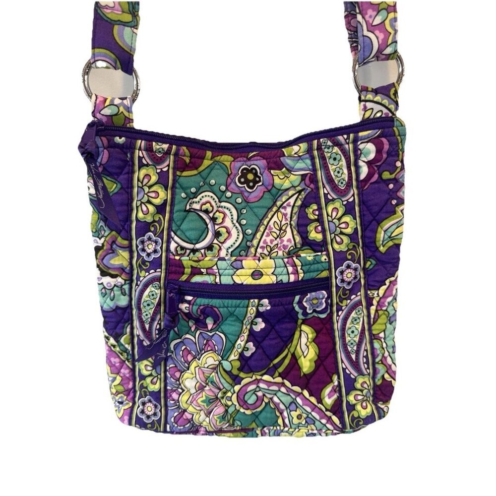 Vera Bradley‎ Retired Heather Paisley Hipster Crossbody Purse Classic Travel - Picture 2 of 16
